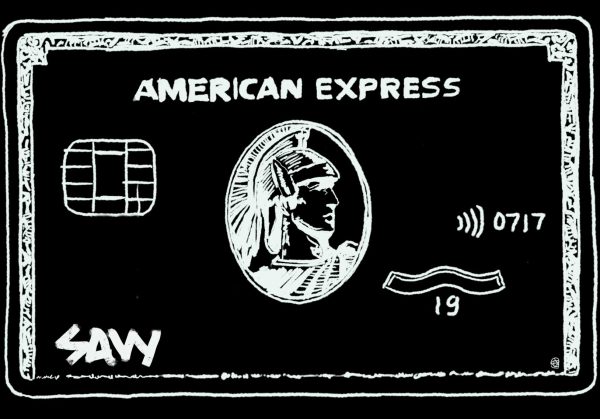 AMEX - White on Black